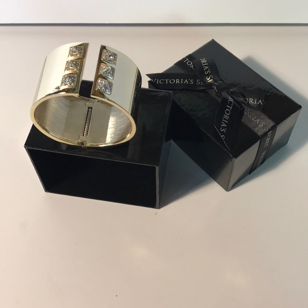 Victoria’s Secret Gold & Rhinestone Cuff Bracelet